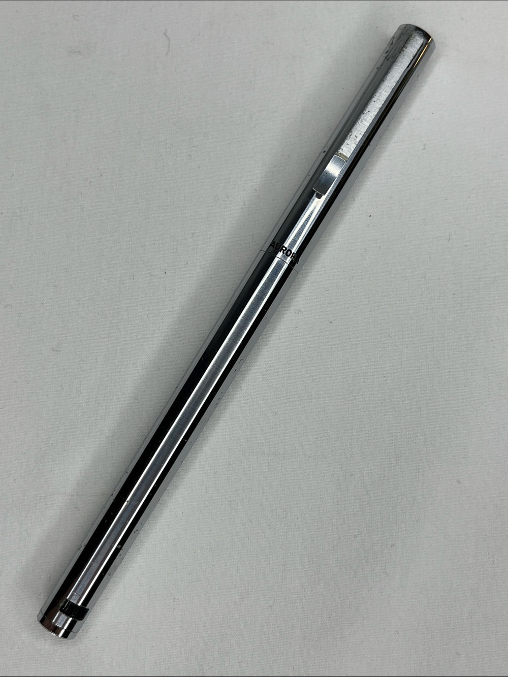 Vintage Silver Aurora Fountain Pen – Italy. 14k Nib